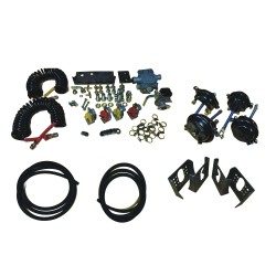 Dual-circuit pneumatic braking system with four cylinders