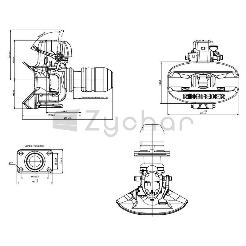Zaczep do przyczepy RF50-G4 A - 11041119-347750217