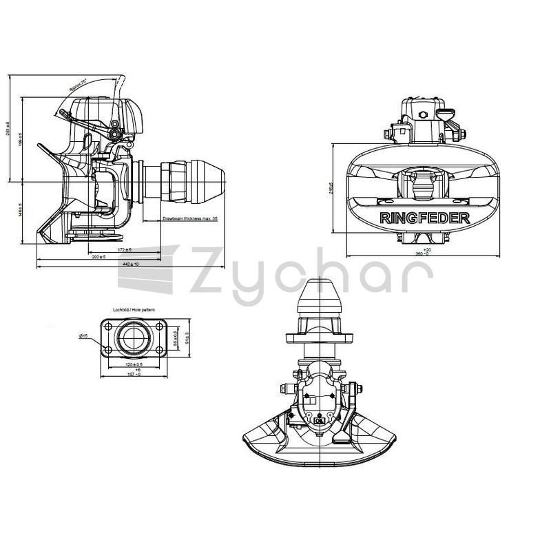 Zaczep do przyczepy RF50-G3 A - 11048109-347750288