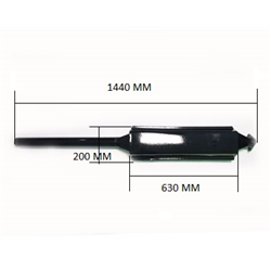 TŁUMIK WYDECHU ZETOR L=1470MM, EMALIOWANY-347686546