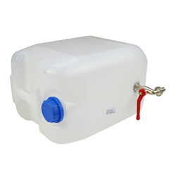 Kanister do wody pionowy 20l plastikowy z kranem metalowym-347522748