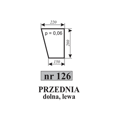 Szyba przednia dolna lewa C-360-347485274