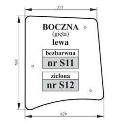 Szyba boczna lewa PROXIMA bezbarwna-347493207