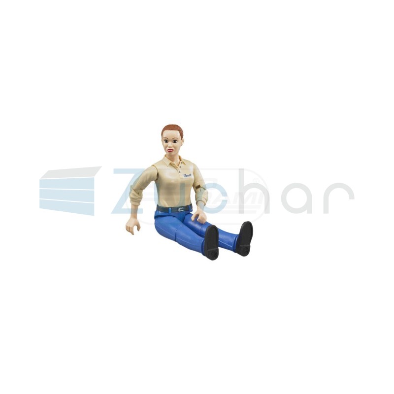 Figurka kobiety białej w niebieskich dżinsach BR-60408