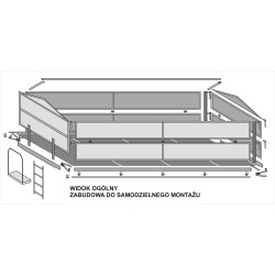 Complete upper structure for the D-47 trailer with a tarpaulin