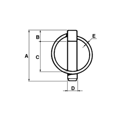 Zawleczka (O 10mm) z gumową linką (240mm)-347607453