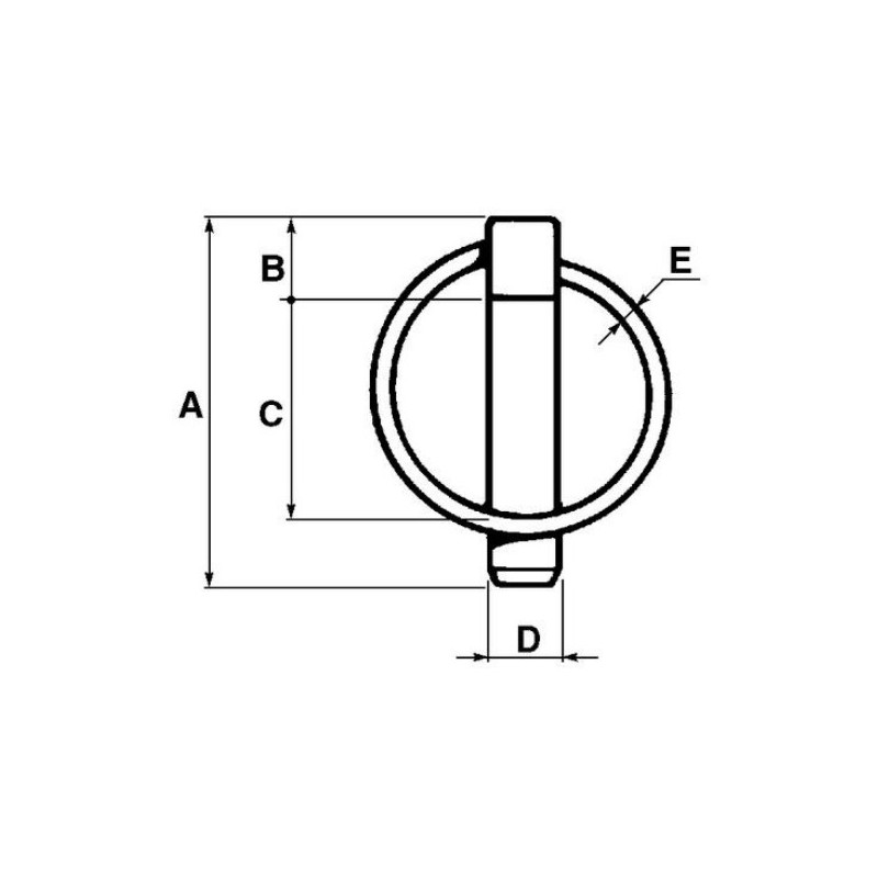Zawleczka (O 10mm) z gumową linką (240mm)-347607453