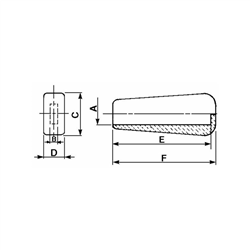 Uchwyt gumowy nasadzany, płaski-347607492