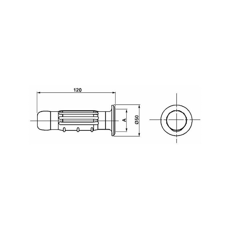 Uchwyt gumowy nasadzany 27x120mm-347607500