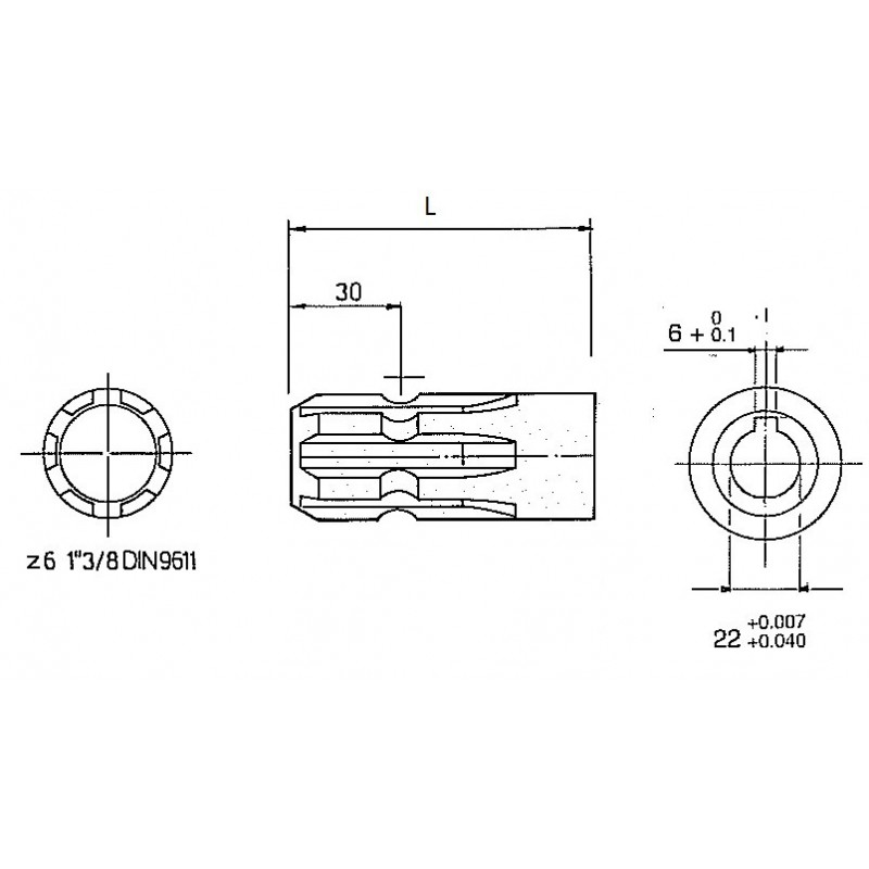 Adapter 22mm  1 3/8-6-347611651