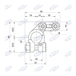 Klema mosiężna akumulatora 25-50mm2-347606262