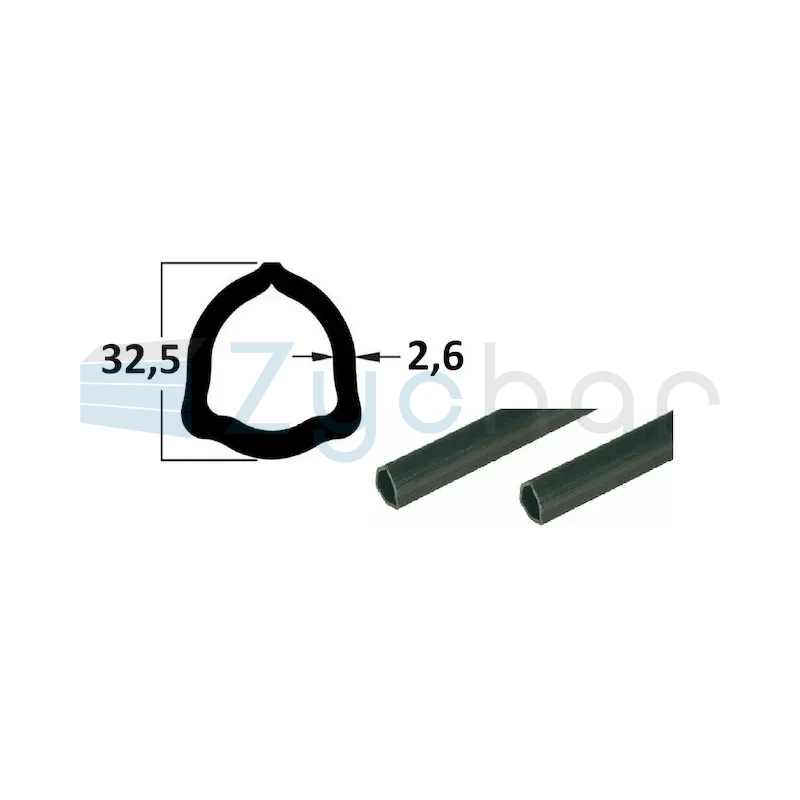 Rura 3m, profil trójkątny 32,5x2,6, P2-347611049