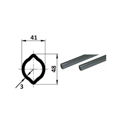 Rura 3m, profil cytrynka 41x48, G4, W2300-347610971