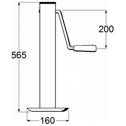 Stopa podporowa 565 mm 800 kg z korbką boczną-347612608