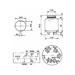 Stacyjka 4-pozycyjna, Fiat: 4998108, 5112124, 5123727, 5146155-347613619