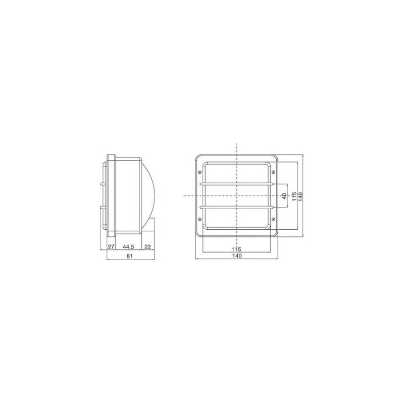 Przednie światło 140 mm z osłoną-347607085