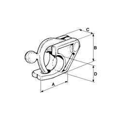 Zamknięcie burty przyczepy 68x64mm-347607721