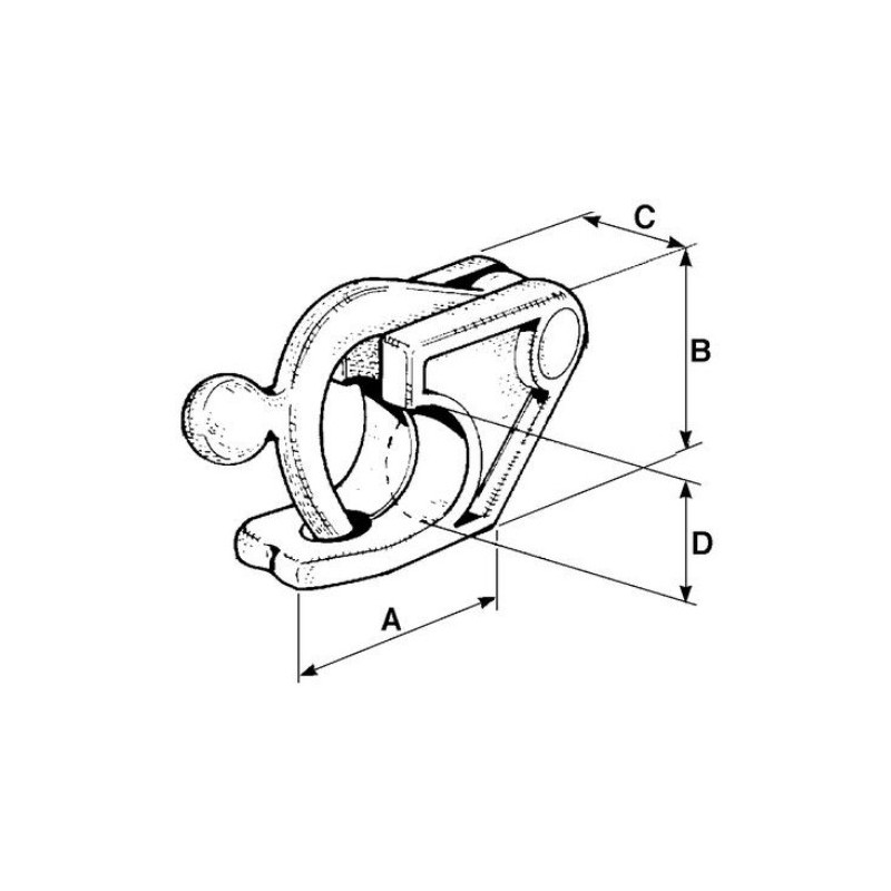 Zamknięcie burty przyczepy 68x64mm-347607721