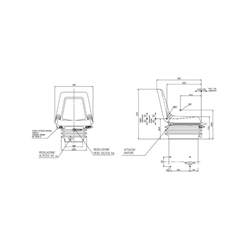Fotel z amortyzacją mechaniczną- wąski  AMA SEAT  ISO 3776-2-347606398