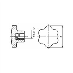 Pokrętło żeńskie M10-347607800