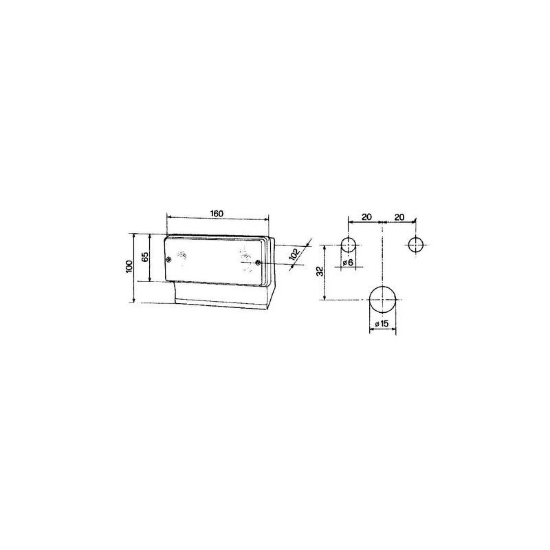 Przednie światło lewe 160x67mm IP55-347607804