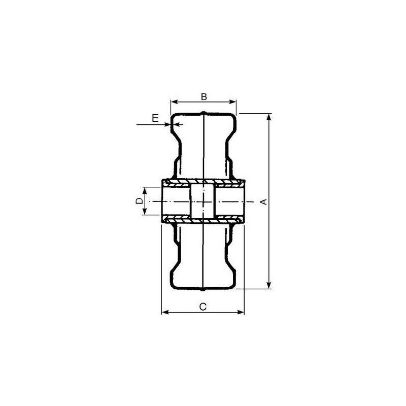 Stalowe koło 320x100mm z nylonowym pierścieniem-347612598