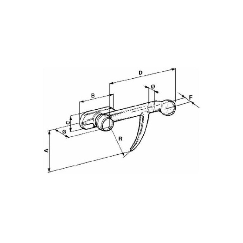 Zatrzask lewy, 13mm-347613197