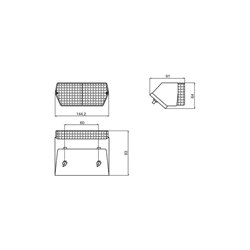 Przednie światło prawe 145x65mm Fiat-347607954