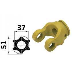 Widłak profilowy na rurę o profilu gwiazda 51mm-347610981