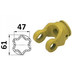 Widłak profilowy na rurę gwiazda 47x61 mm-347610988