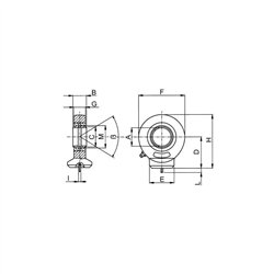 Końcówka siłownika 30 mm z kołkiem-347608260