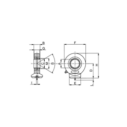 Końcówka siłownika 17 mm z kołkiem-347606524