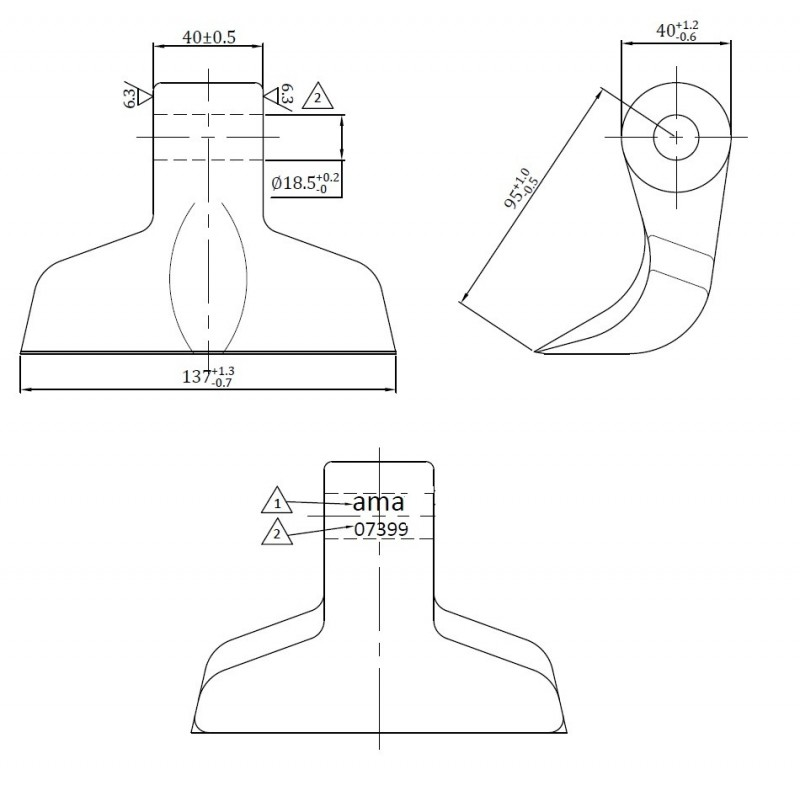 Bijak młotkowy RM-6-18 137x40x18,5  R95-347913670