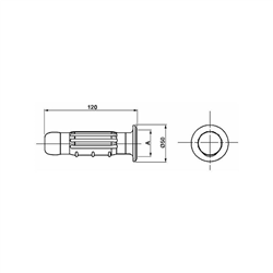 Uchwyt gumowy nasadzany 25x113mm-347608761