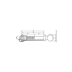 Sworzeń zaczepu 25x50mm z kulą-347606603