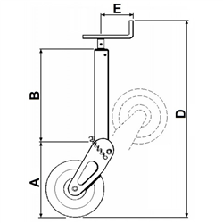 Stopa podporowa z kołem SIMOL M214 300 mm, 1000 kg-347612616