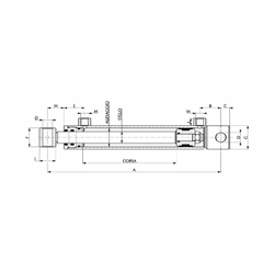 Standardowy siłownik dwustronnego działania 50x30x700mm-347616263