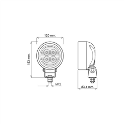 Światło robocze LED 9-56V 12W 500lm-347608845
