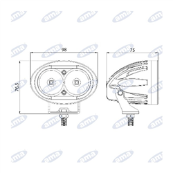 Światło robocze LED 10-60V 10W 850lm IP66-347618447