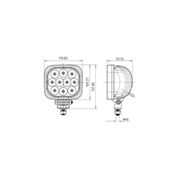 Światło robocze LED 9-32V, 30W  2000lm IP68-347608864