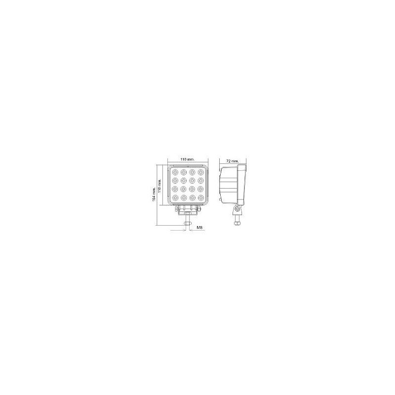 Światło robocze LED 10-30V, 48W 3200lm IP67-347608873