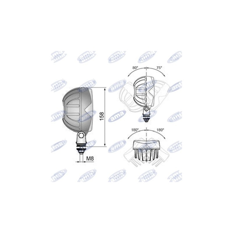 Światło robocze LED 12-24V, 18w, 1500lm, IP68-347618553
