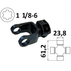 Widłak ciągnikowy 1 1/8-6, na krzyżak 23,8x61,2mm,-347618295