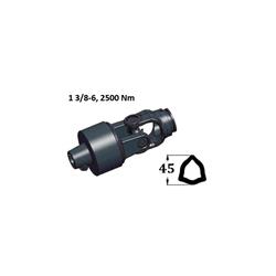 Przegub kompletny kat. 6  ze sprzęgłem automatycznym 1 3/8-6, 2500 Nm,  na profil trójkąt  wew.45 mm-347620949