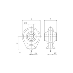 Końcówka siłownika 30,2 mm/A12 z kołkiem-347608894