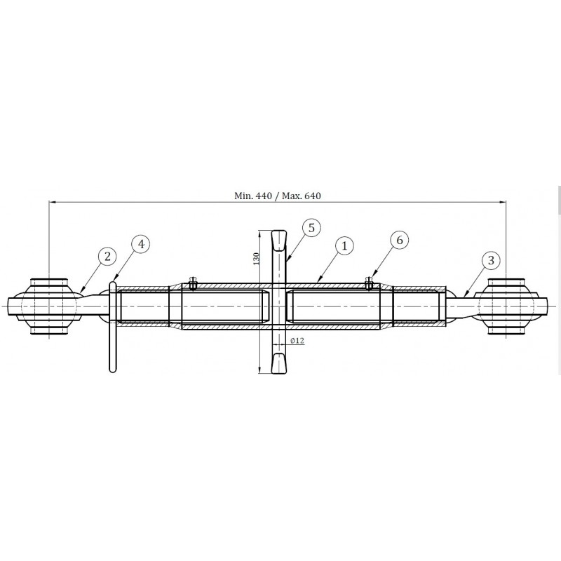 Łącznik centralny kat. 2 30x3, 440-640 MM BASIC-347616812