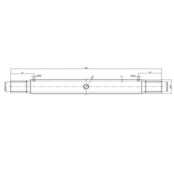 Łącznik centralny kat. 2 30x3 580-830 MM, tuba 450 mm BASIC-347616816