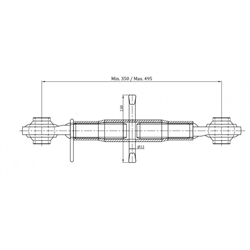 Łącznik centralny tuba 230 mm kat. 2 30x3  350-495MM BASIC-347772200