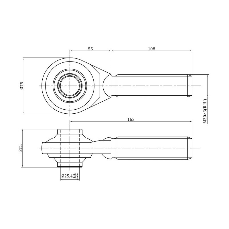 Łącznik centralny tuba 230 mm kat. 2 30x3  350-495MM BASIC-347772201