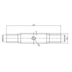 Łącznik centralny tuba 230 mm kat. 2 30x3  350-495MM BASIC-347772199